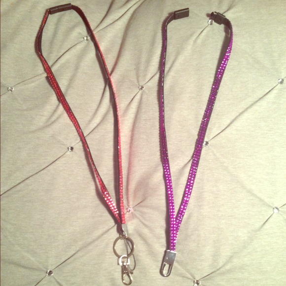Two bling landyard / ID badge / key chain holder!