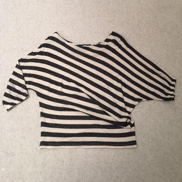 Striped lurex top