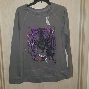 NWT Grey tiger print sweatshirt