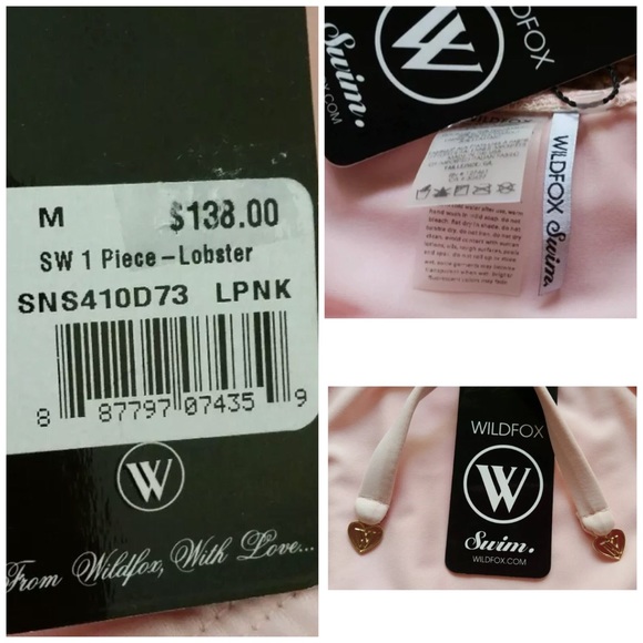 🆑❗️LAST 1❗️ Wildfox Lobster Pink 1-Piece Swimsuit - Picture 4 of 4