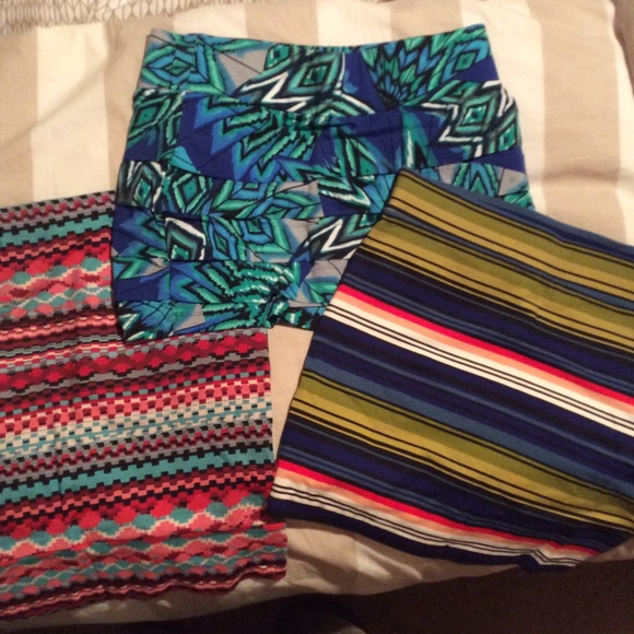Fun and bright colored skirts