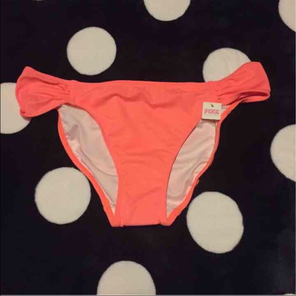 VS PINK ruched side bikini bottoms NWT