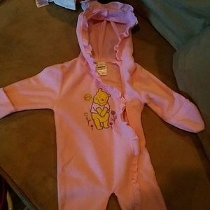 Disney Baby Winnie the Pooh girl sleeper w hood