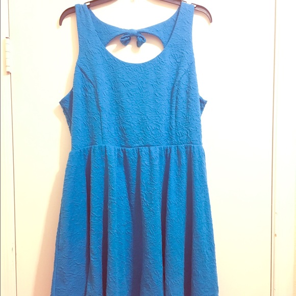 Bright blue Lauren Conrad Bow Dress