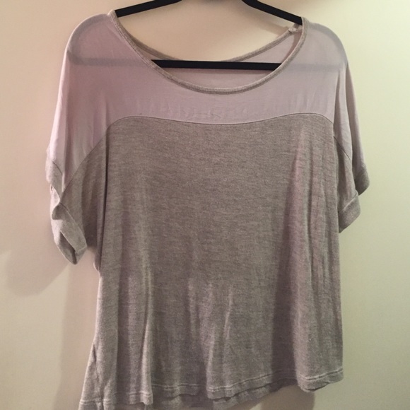 Gray flowy shirt