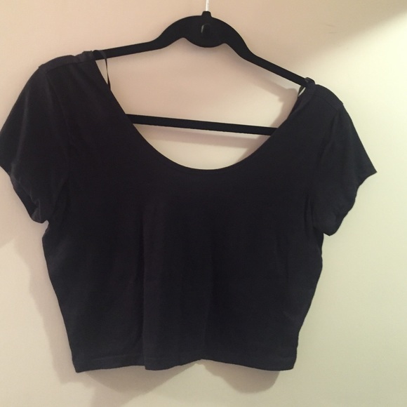Black Fitted Crop Top
