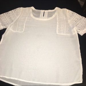 Shear white blouse