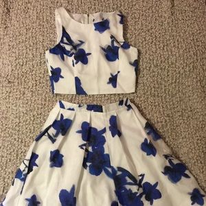 Two-piece Floral Dress