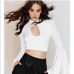Bell sleeve crop top