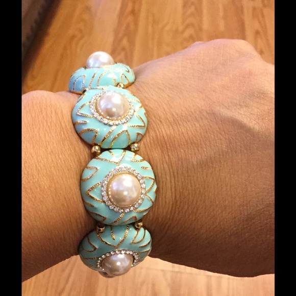 GOld Pearl & CZirconia bracelet