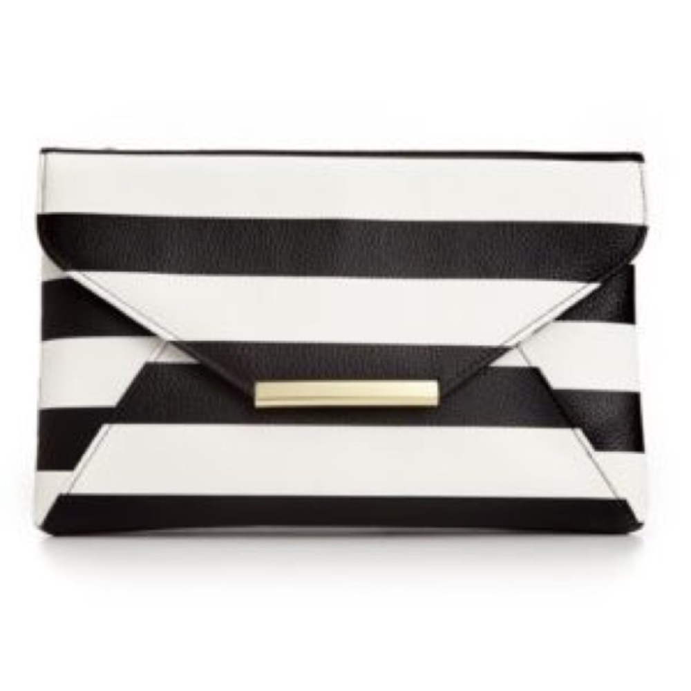 Edgy Striped Clutch