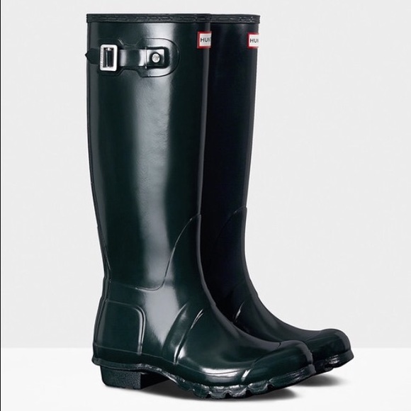 Hunter original tall gloss rain boots