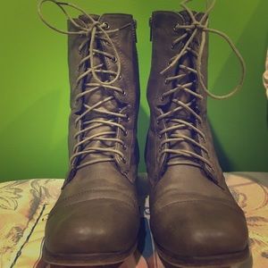 Dark Green Combat Boots