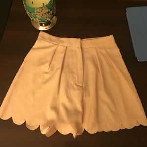 ASOS petite shorts with scallop hem