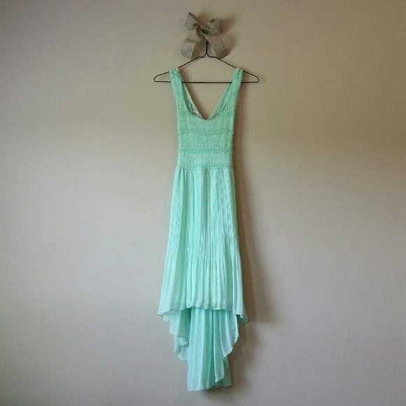 Mint Green High Low Dress