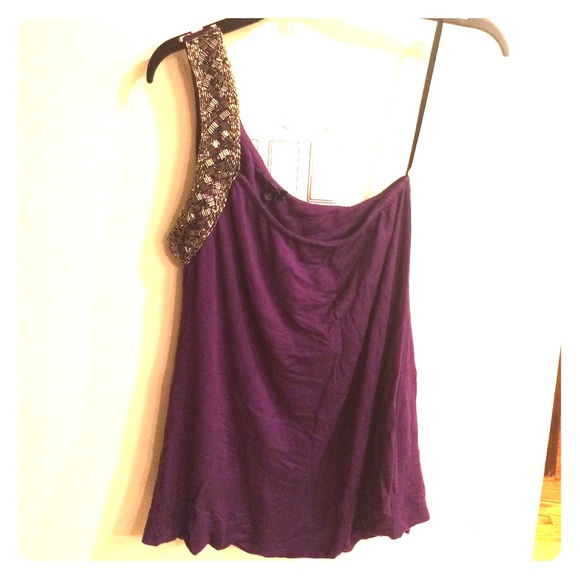 Selling! New one shoulder jeweled shirt!