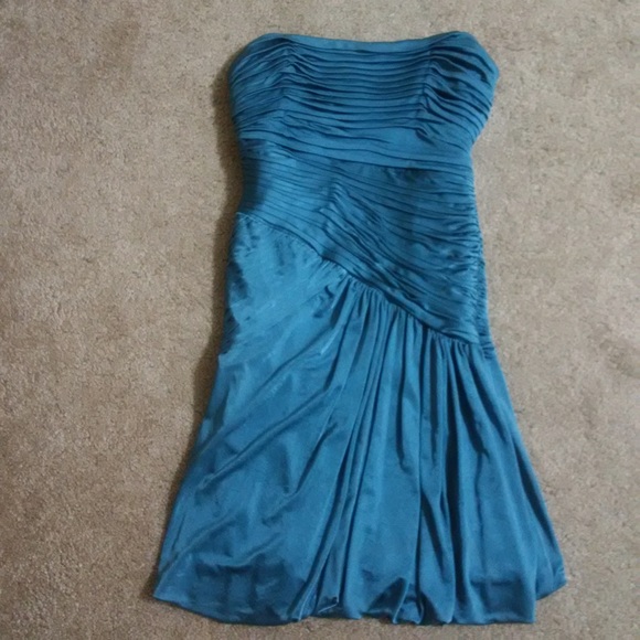 XS BCBG strapless light blue cocktail dress