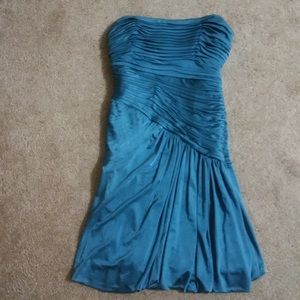 XS BCBG strapless light blue cocktail dress