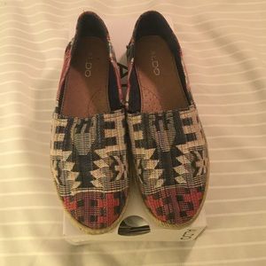 ALDO Espadrille Bottomed Canvas Flats