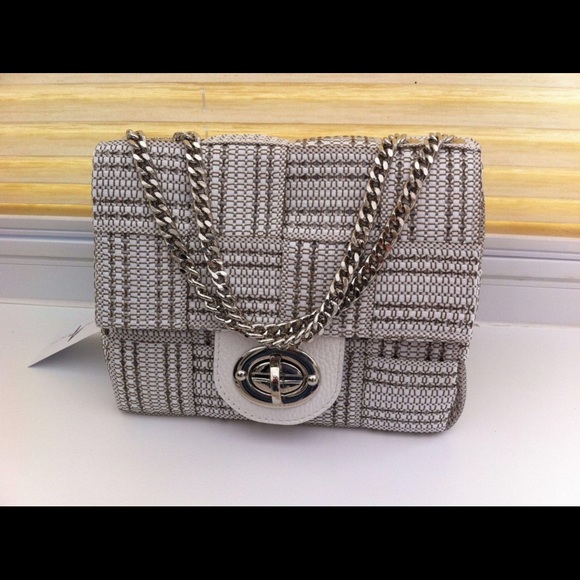 Alma Tonutti Woven Italian Leather Straw Bag