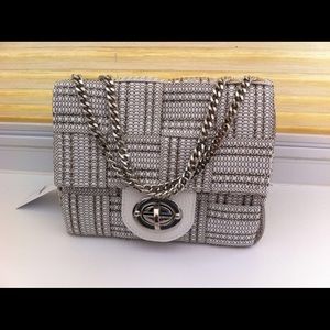 Alma Tonutti Woven Italian Leather Straw Bag