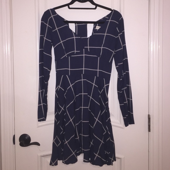 Blue and white dress