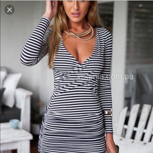 Xenia Eternal Love Striped Dress (navy and white)