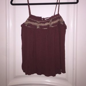 Maroon loose tank top