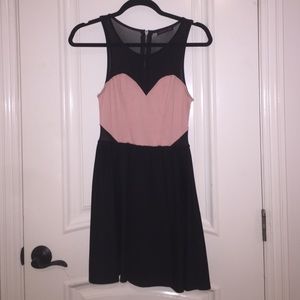 Black and pink dress