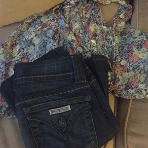 Authentic Hudson Bootleg Denims / size 26