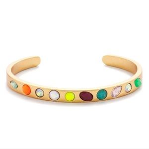 J.Crew gold and multi-colored bangle
