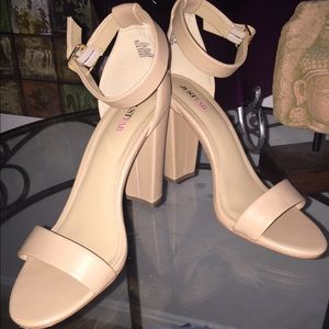 Beige Strappy Heels