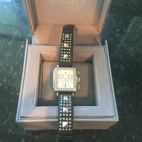 Michelle Deco diamond bezel / diamond band watch - Picture 2 of 4