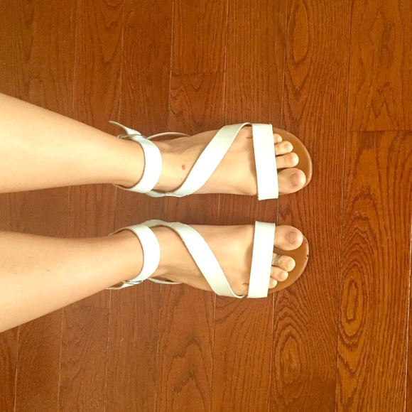 Franco Sarto leather wrap sandals