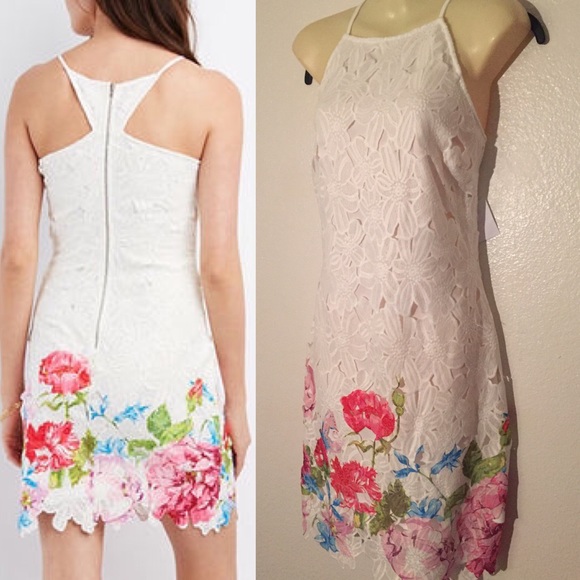 Crochet floral dress