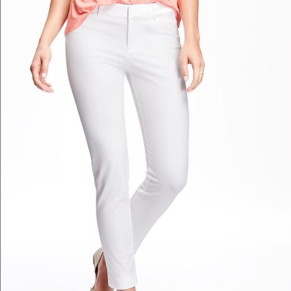 NWT 4P Old Navy White Pixie Mid-rise Ankle Pant