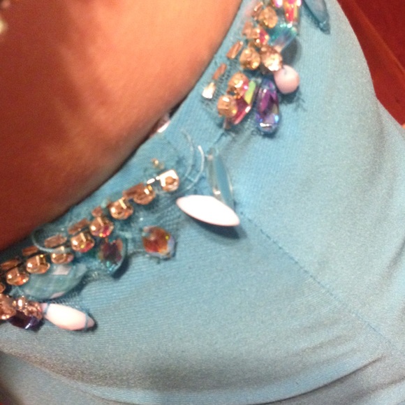 Teal ALYCE PARIS Prom Dress - Picture 4 of 4