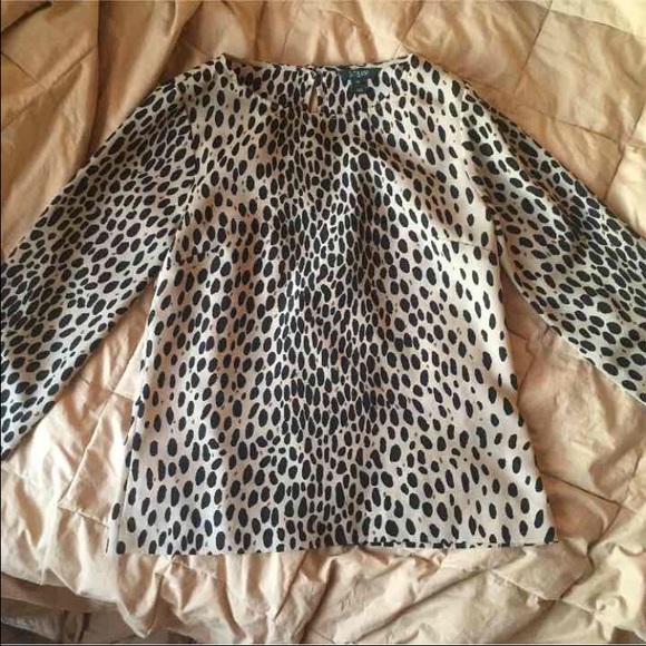 J. Crew cheetah print blouse