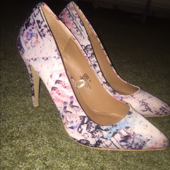 Cute printed heels