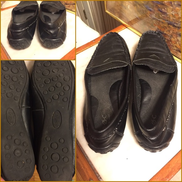 SALE🌷38/SZ 7 -B. Ø.C. BLACK LEATHER LOAFERS - Picture 3 of 4