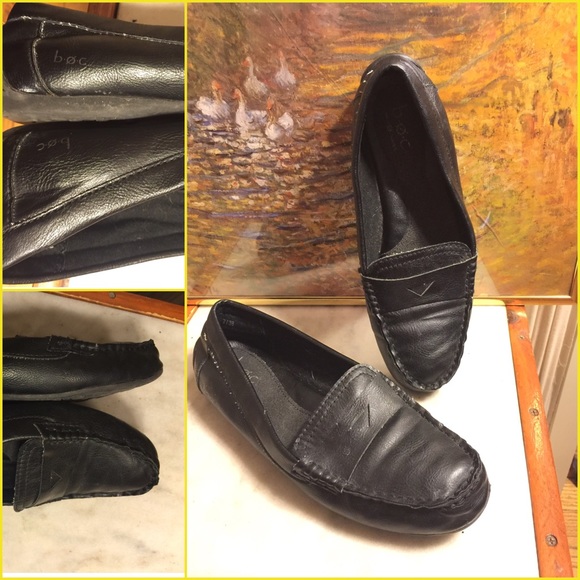 SALE🌷38/SZ 7 -B. Ø.C. BLACK LEATHER LOAFERS - Picture 4 of 4