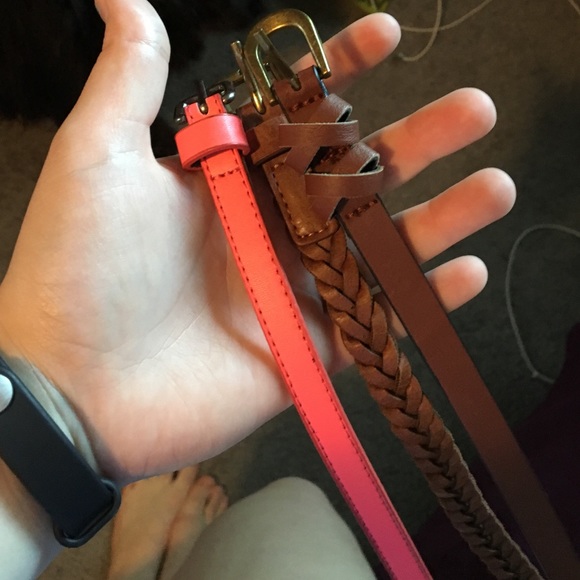 Three American Eagle belts