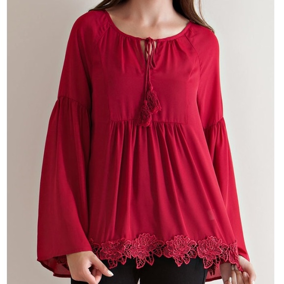 Bell sleeve top