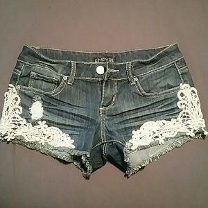 Crochet Jean Shorts