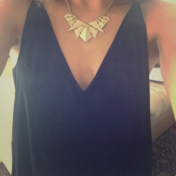 Gold statement necklace