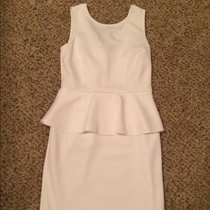 Cream Peplum Dress