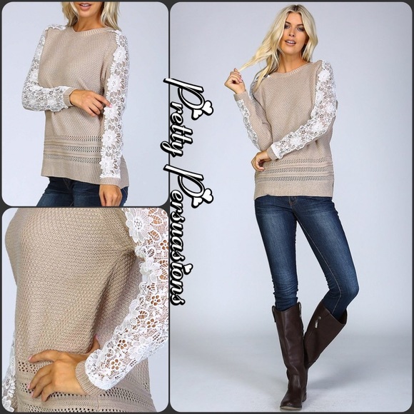 LAST 2‼️Crochet Knit Appliqué Raglan Sweater - Picture 3 of 7