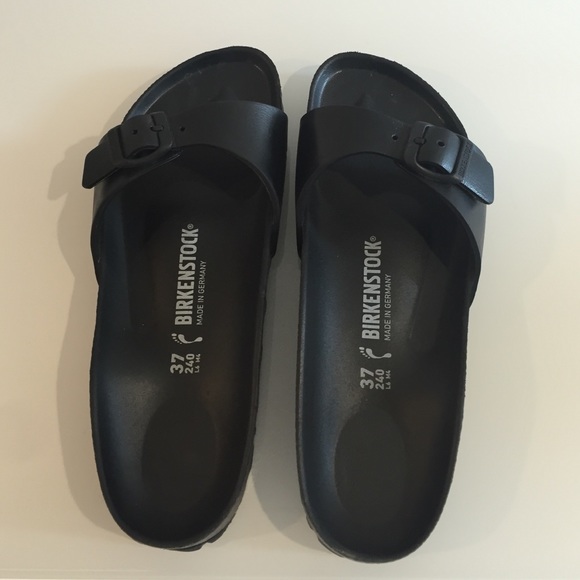 Birkenstock Shoes - NWB Birkenstock Madrid rubber sandals black Sz37