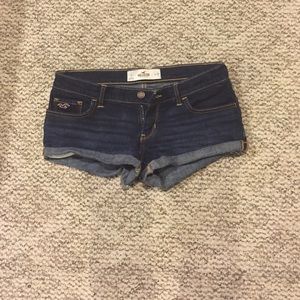 Dark wash Hollister shorts