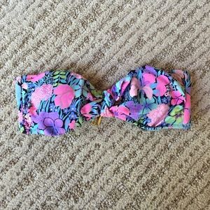 Victoria's Secret PINK pattern bandeau bikini top